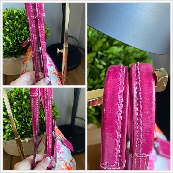 Coach Horse and Carriage Scarf Print Tote Shoulder Bag - Picture 9 of 15